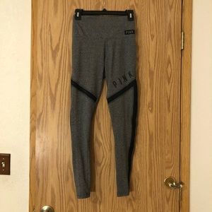 PINK High Waisted Leggings with Mesh Detailing